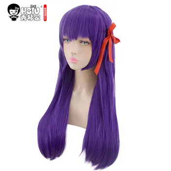 

HSIU High quality Fate/stay night Sakura Matou Anime game Cosplay Wig Costume Play Wigs Halloween Costumes Hair free shipping
