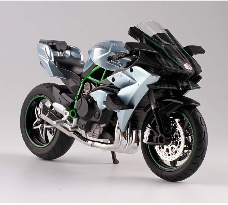 1/12 масштаб Kawasaki Ninja H2R литье под давлением спортивный велосипед гоночный мотоцикл supercharged модель миниатюры велосипед игрушка для детей