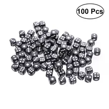 100 шт пластиковые игральные кости 6 Сторона Цветные Кубики для KTV вечерние бар игры оптом(красочные