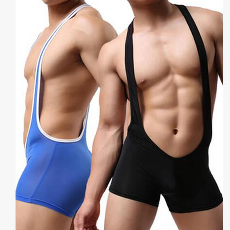 

Men's Bodysuit Wrestling Suit Sexy Men's Underwear Suspender Boxers Jumpsuits Bodysuits Sexy Lingerie Hot