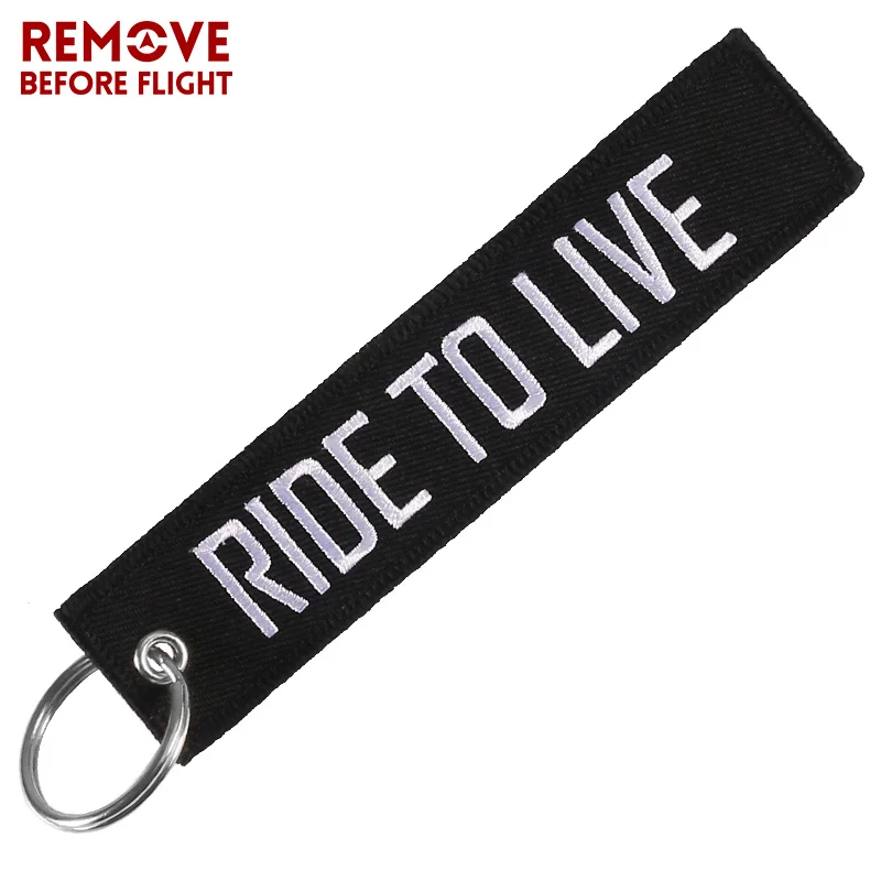 

Car Keychain Black Motorcycle Key Chain Embroidery White Letter chaveiro carro Key Fobs KeyRing accesorios automovil