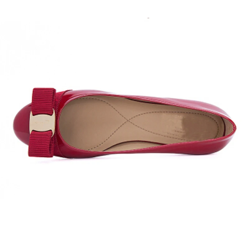 Luxury Brand Genuine Leather Lady Leather Bow Tie Flat Shoes Single Women Shoes Ladies Metal Trim Flat Bottomed Casual Shoes Luxury Brand Genuine Leather Lady Leather Bow Tie Flat Shoes Single Women Shoes Ladies Metal Trim Flat Bottomed Casual Shoes
