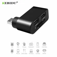 KEBIDU High Speed USB 2.0 HUB Splitter Power Interface SD TF Card Reader for MacBook Air computer laptop accessories USB HUB