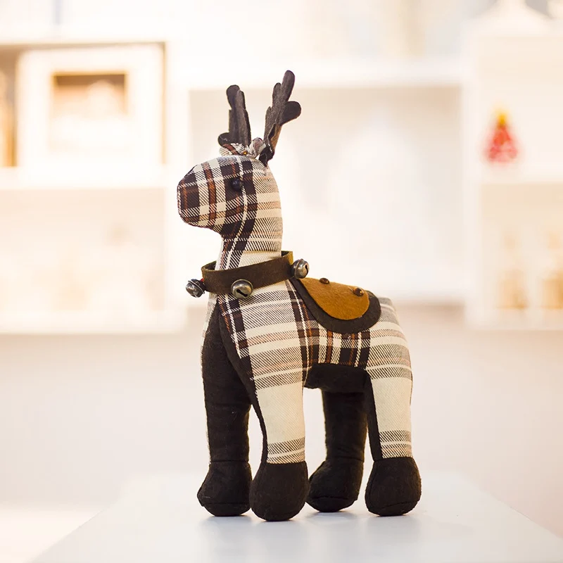 

Christmas Reindeer Doll Figurine Ornaments Toy Gift Decorations Deer Pendant Ornaments Xmas Party Decor Prop