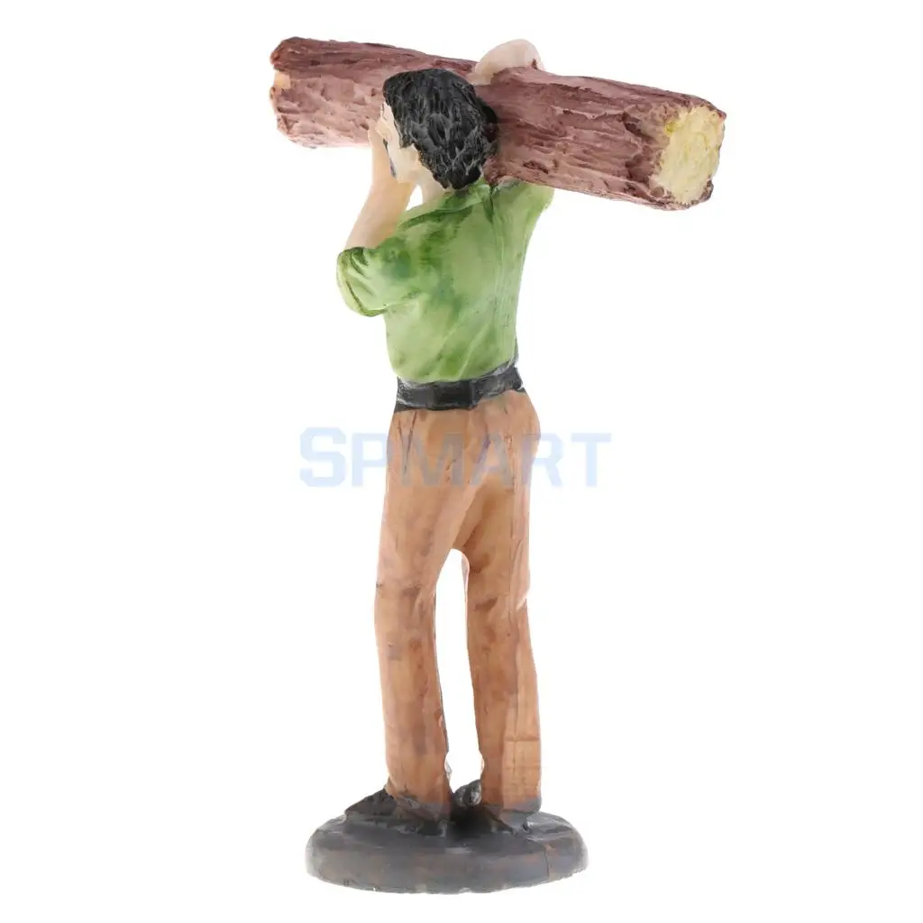 Sand Table Scene Woodcutter Timberjack Figure People Model for DIY Layout Landscape Scenery Diorama Accessory