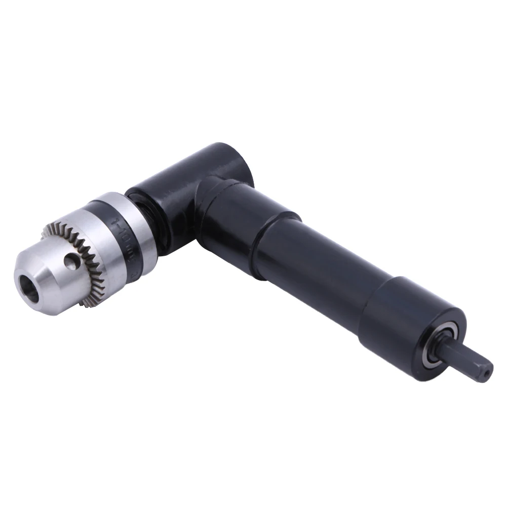 

Aluminium Head Right Angle Drill Attachment 90 Degree Chuck Key Handle Adap 1500 RPM for hand or power drills