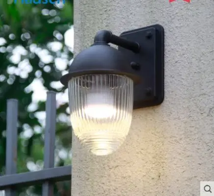 Waterproof rust-proof glass ball outdoor courtyard exterior wall balcony corridor light outdoor led wall lamp