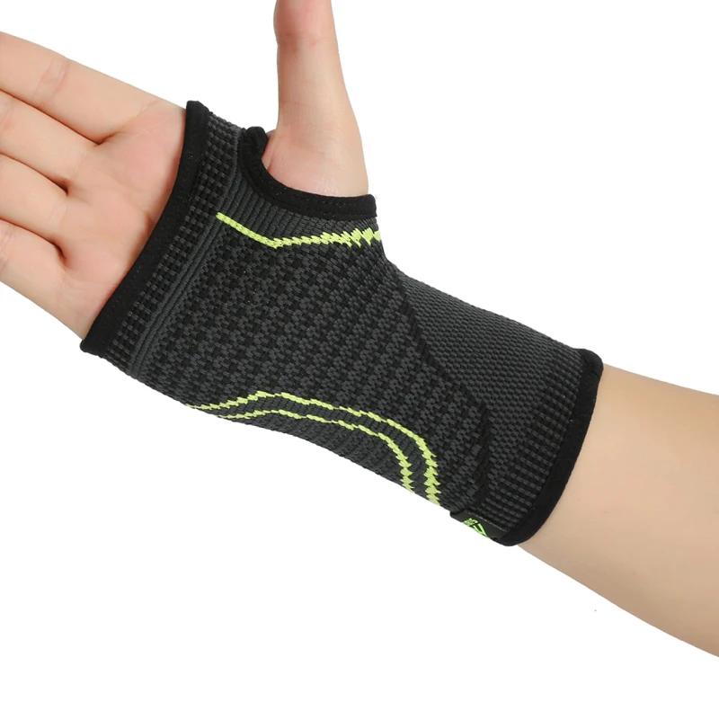 1pcs simple elasticity sports safety series green stripe hand palm support ST2544