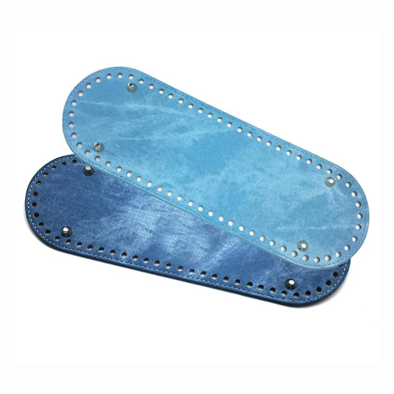 

30x10cm Bag Bottom Oval Leather Bottoms with Holes Bag Accessories DIY Part Glossy for Handbag Crossbody Messenger Bags Bottom