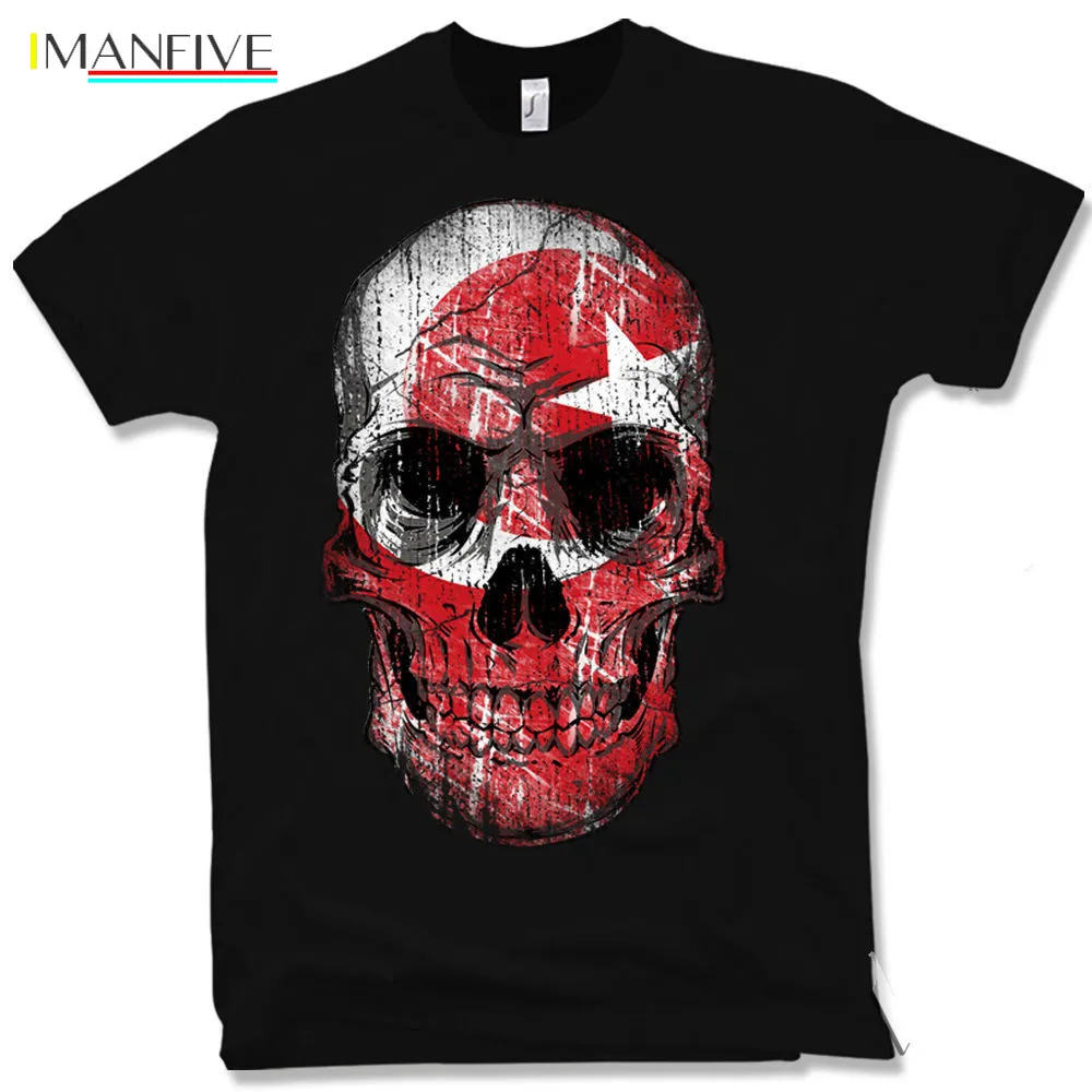 

T-Shirt Skull Turkiye Turkey Deadhead Vintage Football Flag 2019 New 100% Cotton Top Quality Funny O Neck T Shirt