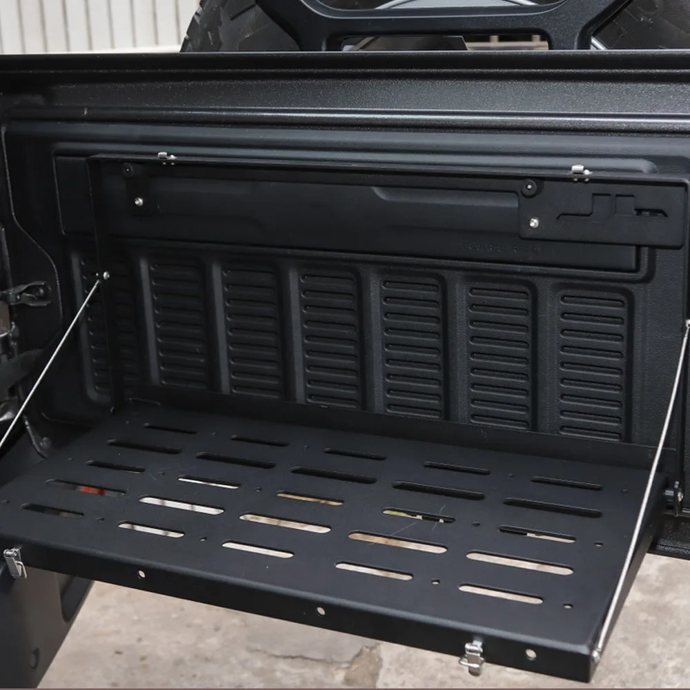 Металлические гибкие багажника Таблица задний багажник двери стойки грузовой чемодан держатель носитель полка для Jeep Wrangler JL