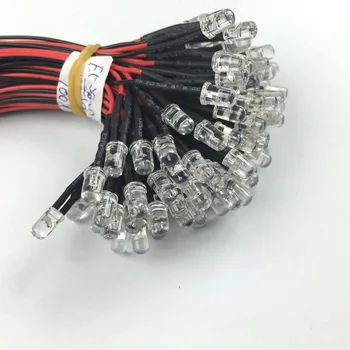 

500pcs Pre wired 5mm LED Light Lamp Bulb 18cm Prewired DC 12V White Warm White Orange Red Blue Green Yellow RGB Flash