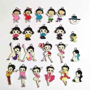 

12 piece Dancing Girl Series Pendant Fashion Zinc Alloy Happy Girl Pendant Jewelry accessories for Necklace Bracelet Key Chain