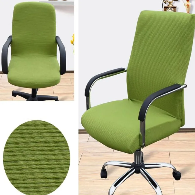 

Swivel Armchair Chair Cover Elastic Computer Chair Cover Rotating Lift Office Stretch Tight Wrap Seat Case Solid Color
