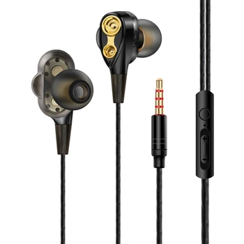 

Dual Driver Headset Running HIFI Fever Auricular Audifonos Music Bass Earbuds