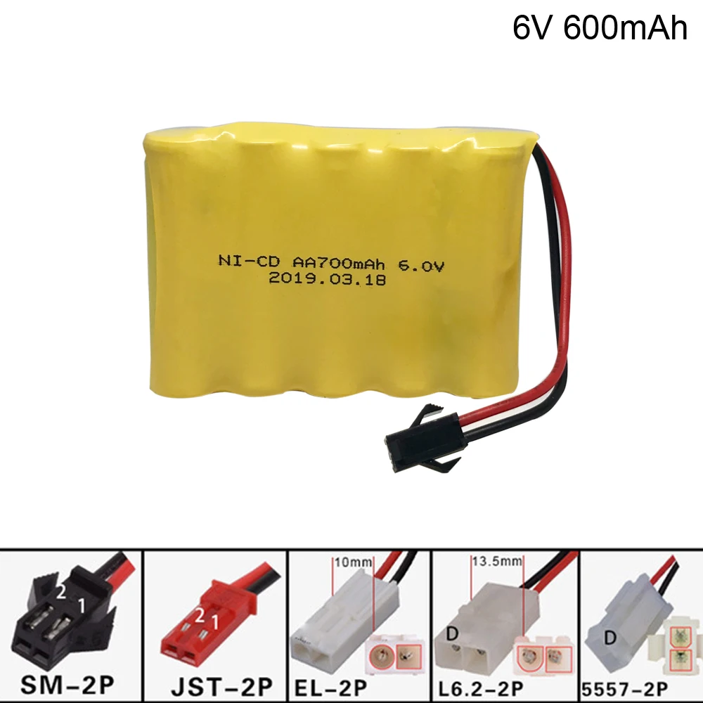 6v 700mah AA NI-CD M Battery for Electric toy RC car ship robot AA 6 v 700  mah Battery toy accessories free shipping - AliExpress