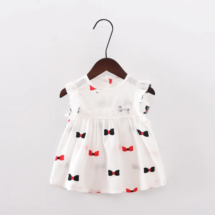 Baby Dress O-neck Summer Cotton Stitched Flower Baby Girl Summer Clothes 2 year Baby Dresses Girl 6