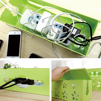 

Korean Style Three Size Carved Cable Wire Storage Box Cable Storage Box Case Wire Management Socket Safety Tidy Organizer