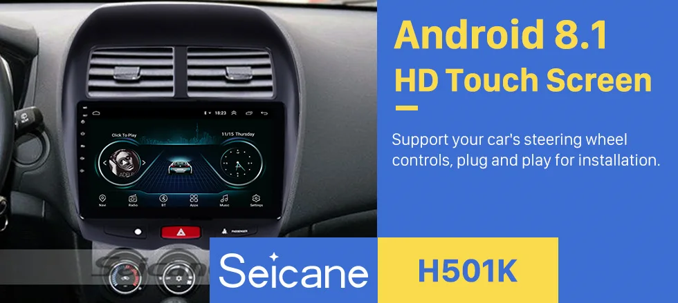 Excellent Seicane Car GPS Navigation Android 8.1 For CITROEN C4 2010 2011 2012 2013 2014 2015 Mitsubishi ASX Radio Unit Player Multimedia 0