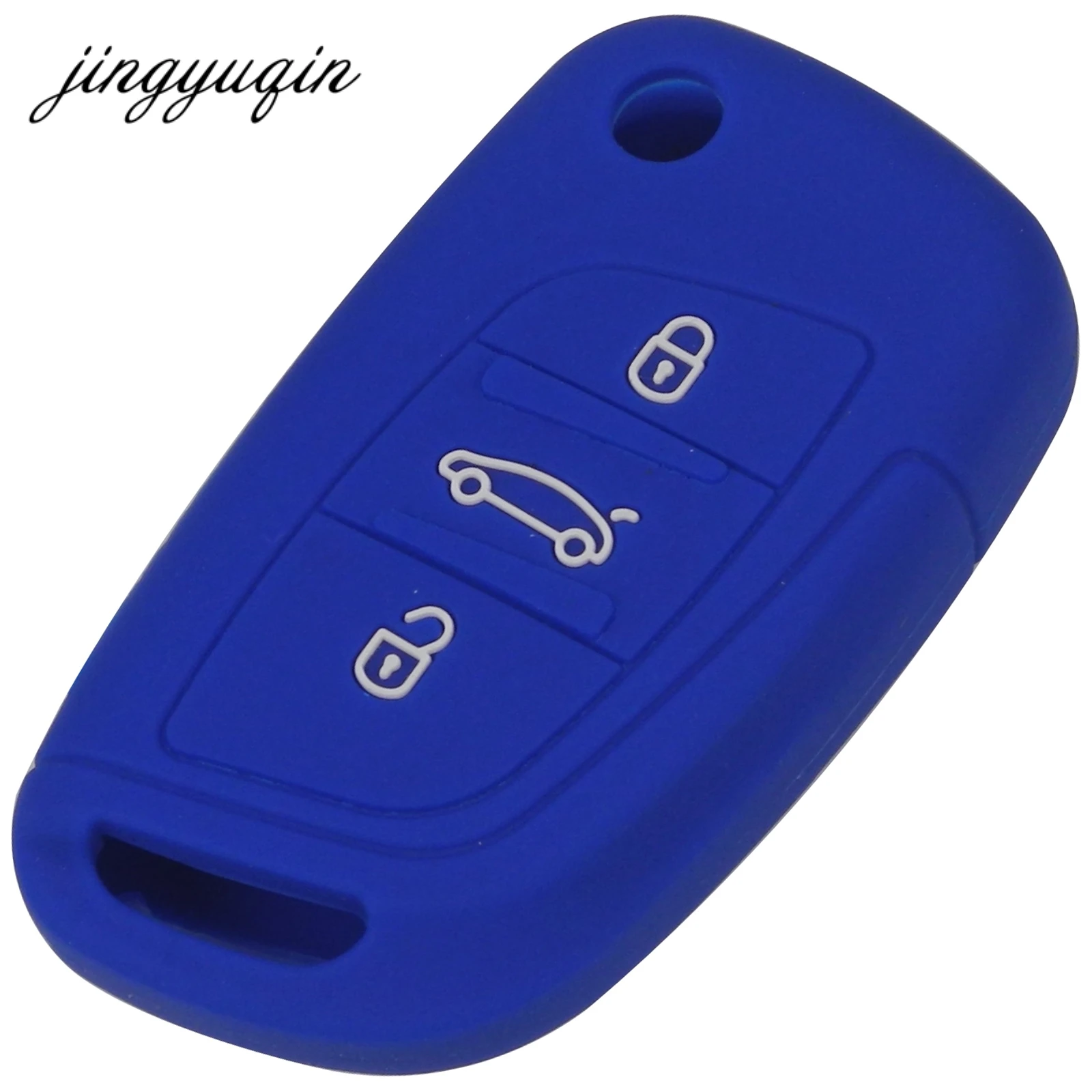 Модифицированный силиконовый чехол для ключа jingyuqin 3 кнопок Citroen C2 C3 C4 C5 Peugeot 107 207 307