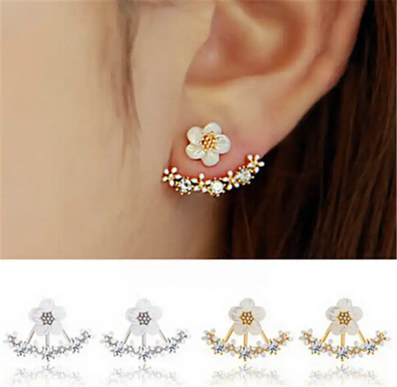 Korean Small Daisy Flower Earrings Hanging Hypoallergenic Jewelry Fresh Earrings Boucle D Oreille Fashion Flower Earrings Flower Applique Flower Cluster Diamond Earringsearring Card Aliexpress