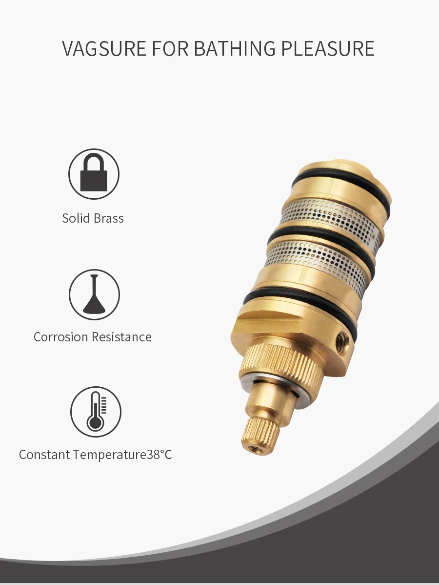 Латунный термостатический картридж для душа и ручка для смесительного клапана, смеситель для душа, смеситель для душа