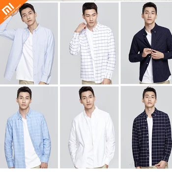 

New Xiaomi mijia 2019 spring summer men's new oxford combed cotton casual shirt men's long-sleeved shirt For Casual Business