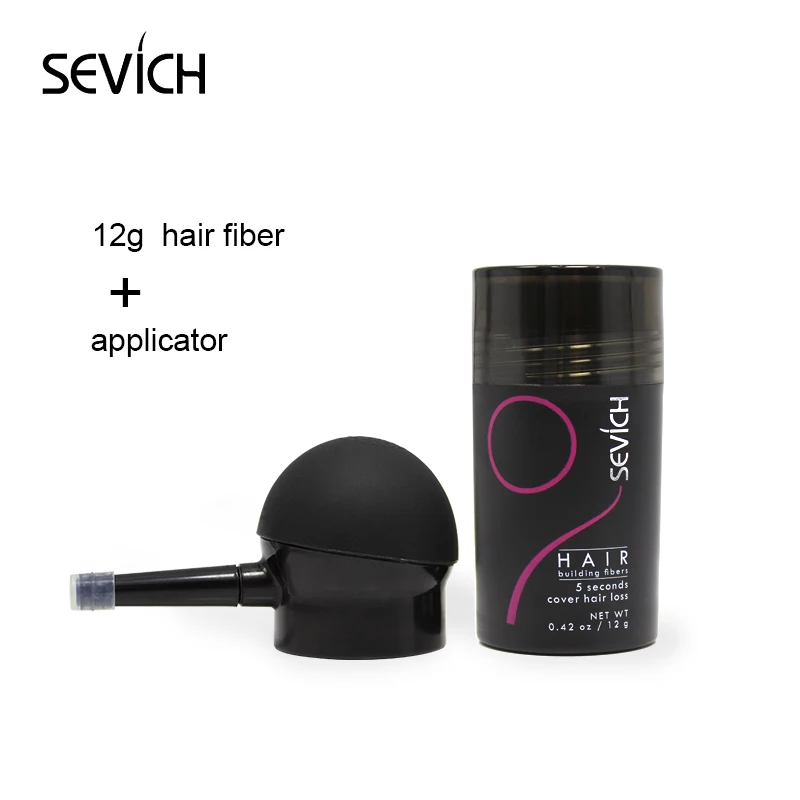 

12g Sevich Keratin Hair Building Fibers Spray Applicator Styling Color Powder Extension Keratin Hair Fiber Thinning Hair