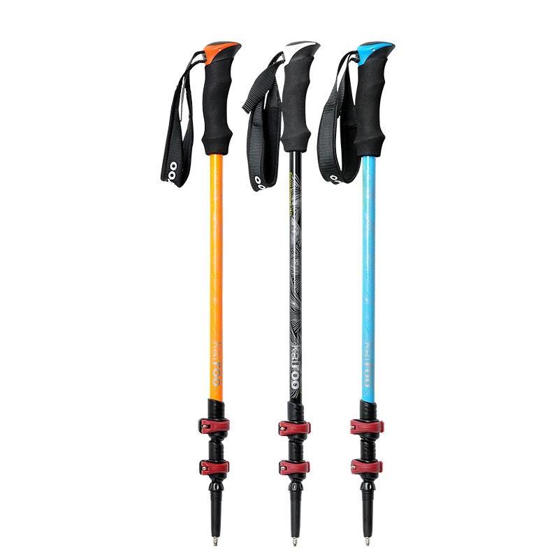 

2pcs Ultralight Outdoor Adjustable aluminum Hiking Walking Trekking Stick Alpenstock Climbing Skiing Trekking Pole hiking sticks
