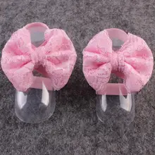 6 Colors Fashion infant baby foot ornaments lace bowknot baby foot decoration Cute Shoes for kid babies footwear