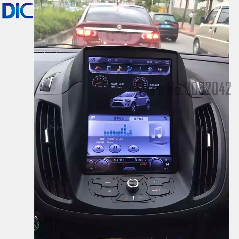 Cheap DLC Android 6.0 GPS navigation player Car Styling radio vertical screen mirror link video audio For ford Kuga Escape 2013-2017 2