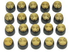 KAISH 20x amplificador de guitarra AMP perillas negro w/tapa de oro empuje en perillas encaja Marshall