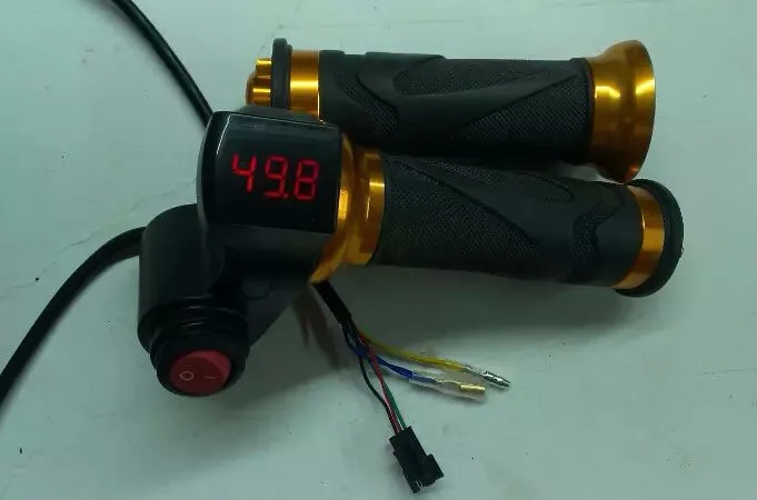 Универсальный полуспиральный accelerator12-120v дроссельной заслонки для электрического скутера ebike со светодиодным цифровым индикатором напряжения и сигнальным переключателем, светильник