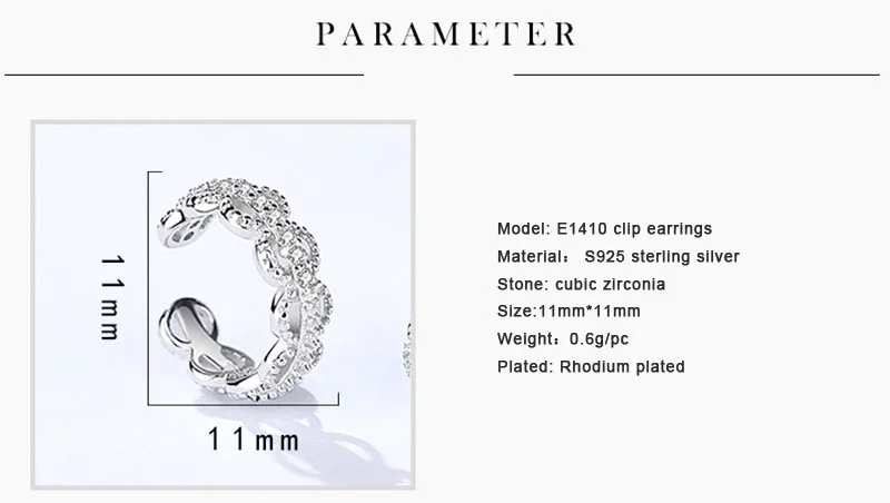 4 S925 sterling silver clip earrings