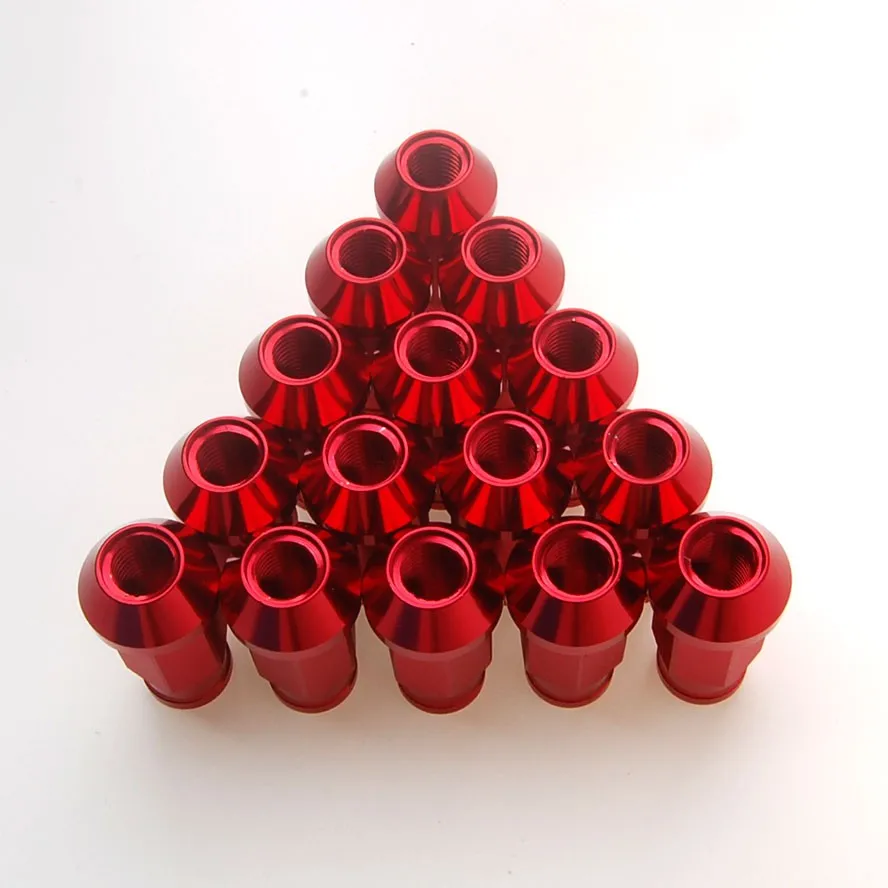 20x Black / Red / Silver Wheel Lug Nuts Open End Extended Aluminum Long