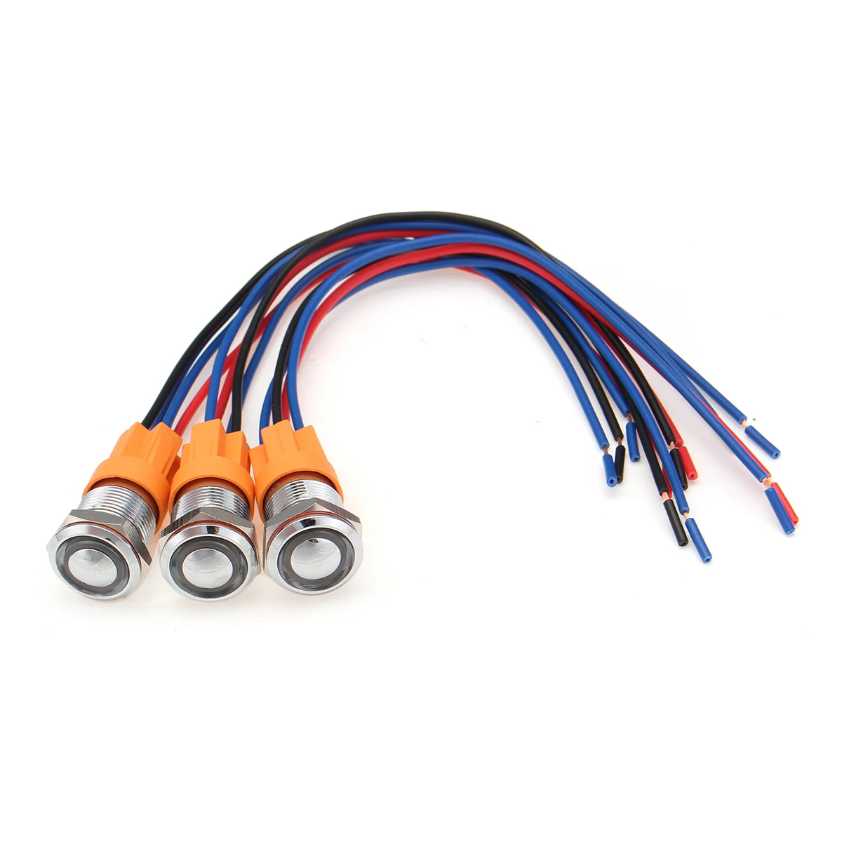 12 V-24 V 4Pin с бистабильным самоблокирующимся переключателем 12 мм металлический вкл/выкл светодиодная Кнопка рычаг управления для мотоцикла переключатель Водонепроницаемый