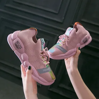 

new 2019 Spring autumn Women Sneakers Fashion mesh cloth Platform Casual woman running Shoes Wild bling woman sports shoes Y2-74