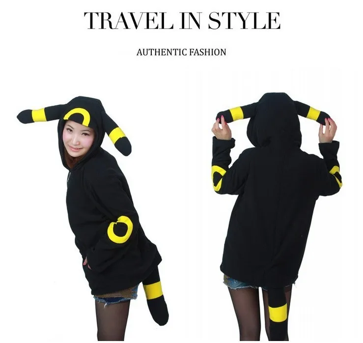 Мультфильм синий блестящий Umbreon Onesie Косплэй костюм флисовое ночное белье пижамы Хэллоуин Черный Umbreon комбинезон