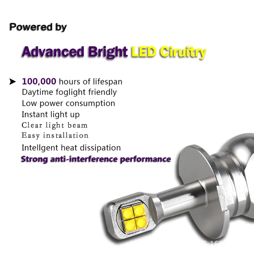 2 шт. Автомобильные светодиодные лампы H1 6000 К 80 Вт 12 В|Передние LED-фары для авто| |