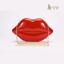 Сексуальные губы Гламурные женские акриловый клатч вечерняя сумка дизайнерские сумки в европейском и американском стиле одна цепочка сумка на плечо 5121