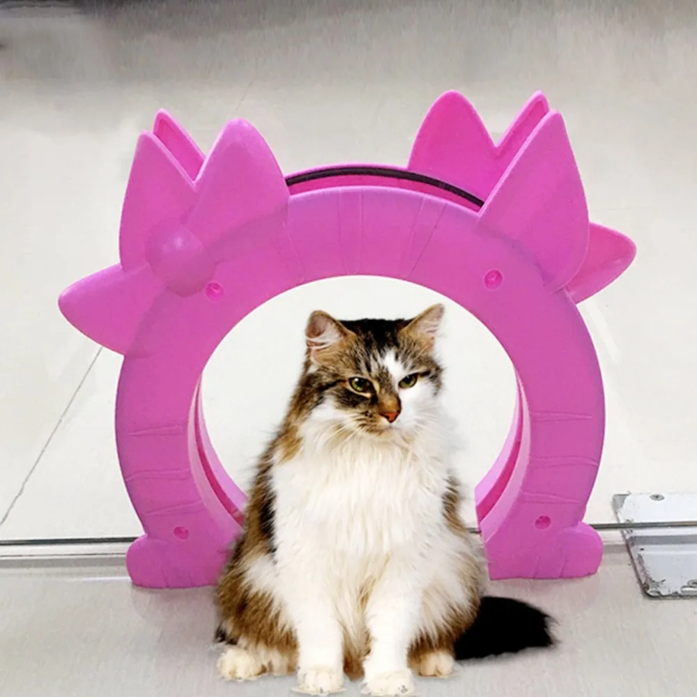 Pet Cat Puppy Gates Door Cat Door Safe Flap Gate Cat Shape Doorway Door