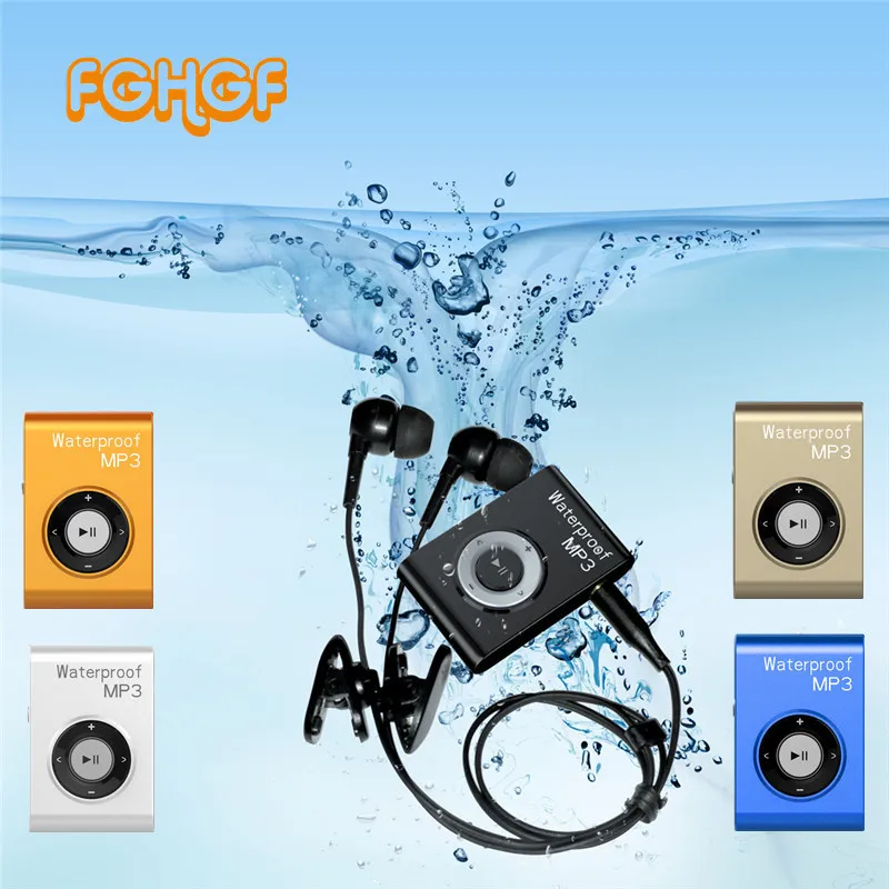 

8GB 8G Waterproof MP3 IPX8 Music Player Underwater Sports Neckband Swimming Diving with FM Radio Earphone Stereo Headphone mp3