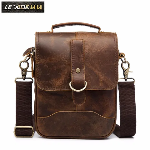 Qualidade de Couro Bolsa de Moda Original Masculino Ombro Mensageiro Cruz-corpo Bolsa 8 Almofada 143-db um