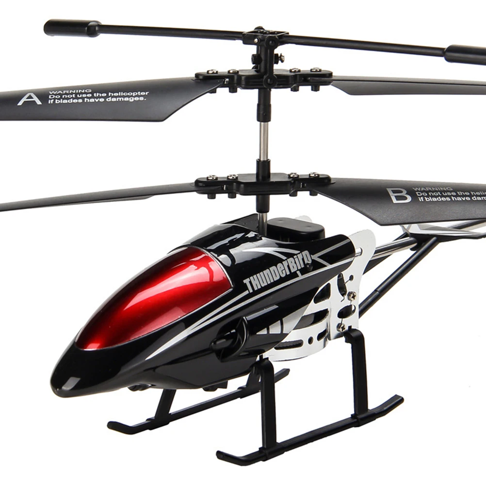 RC вертолет 3.5CH Радиоуправляемый вертолет с светодиодный свет Квадрокоптер устойчивый к тряске летающие игрушки модель, подарок для детей#20 - Цвет: Черный