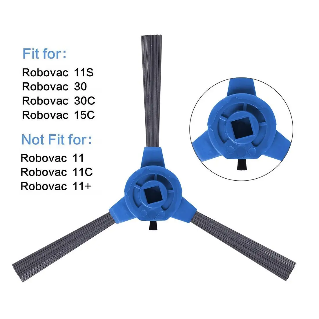 Запасные части совместимые Eufy Boost IQ Robovac 11s Robovac 30 Robovac 30C Robovac 15C аксессуары, 6 фильтров, 6 боковая щетка