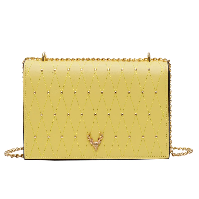 

Fashion Mini Shoulder Bags Women Plaid Chain Small Square Bags Female Rivet Crossbody Bags With Pu Synthetic Leather