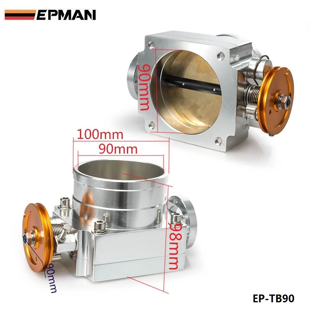 90 мм высокого потока сплава алюминия универсальный CNC заготовки корпус Впускной дроссельной заслонки EP-TB90