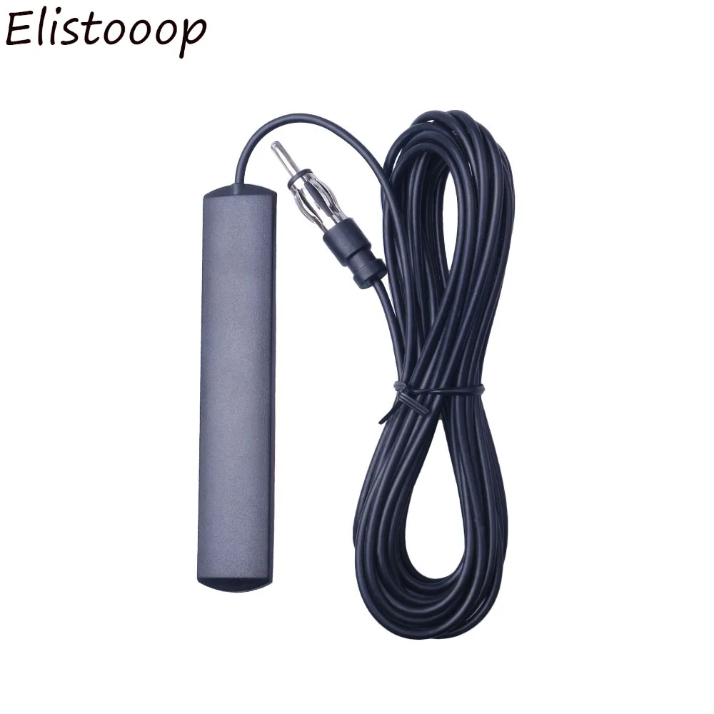Black Elistooop ANT-309 профессиональная автомобильная радио антенна универсальная патч Антенна стекло крепление 5 м кабель стабильность сигнала с обратным клеем - Цвет: Black