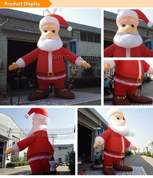 

giant christmas inflatable 5m high inflatable Christmas Santa Claus cartoon for outdoor party events festival toy