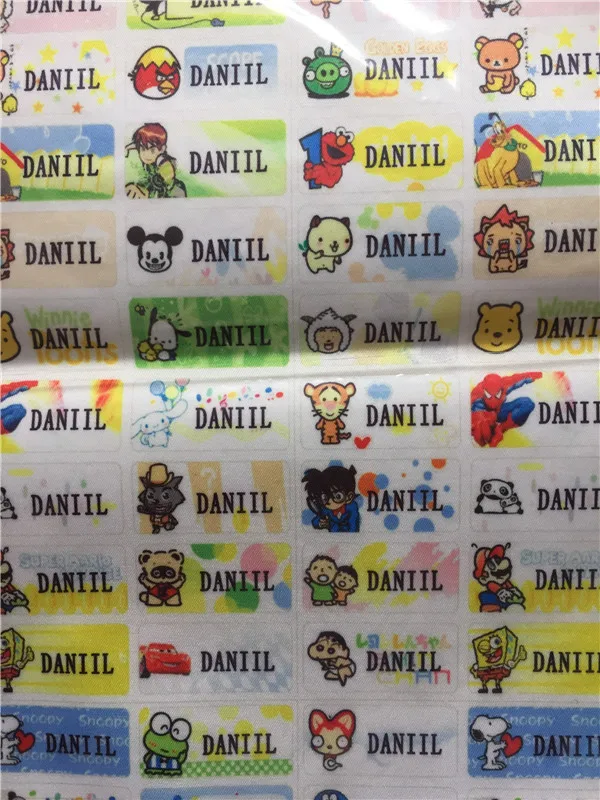 Customized Kids Name stickers Cloth Iron Sewn on cartoon styls - Buyer's show 5